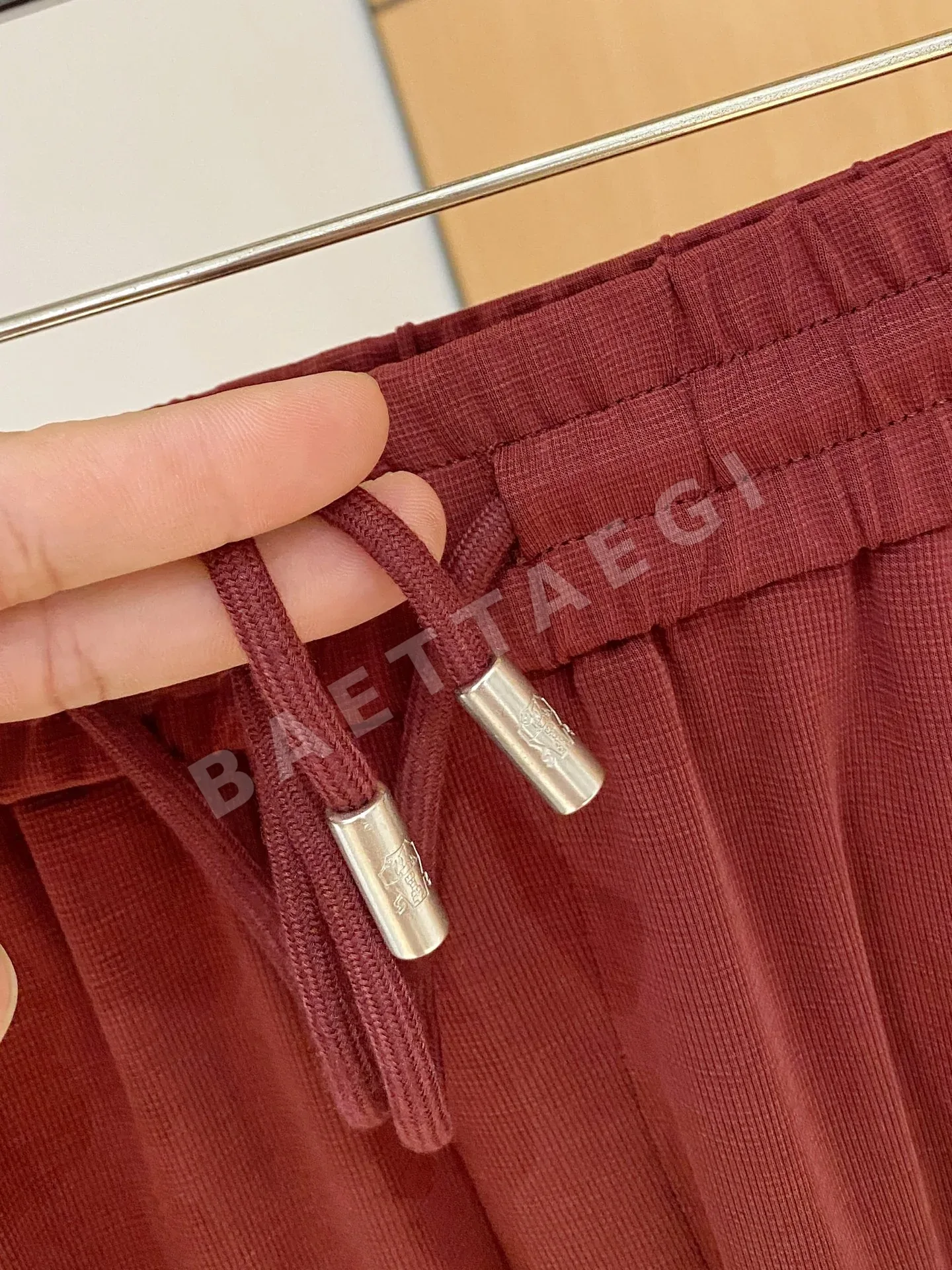 브루넬로쿠치넬리 에어리 라이스 그레인 체크 남성 바지 상세 이미지 7