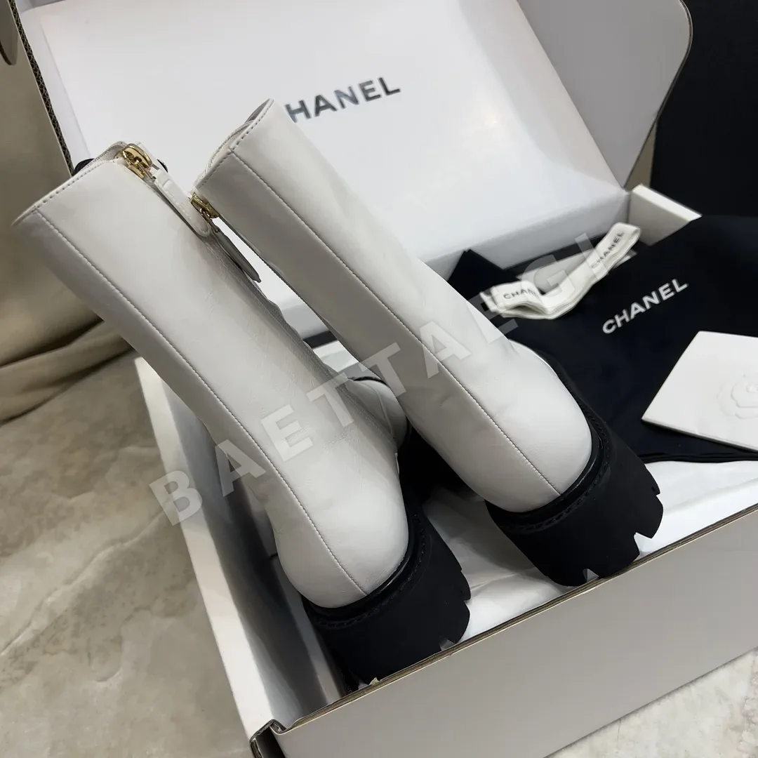 샤넬 레이스업 플랫폼 사이드 지퍼 부츠 상세 이미지 7