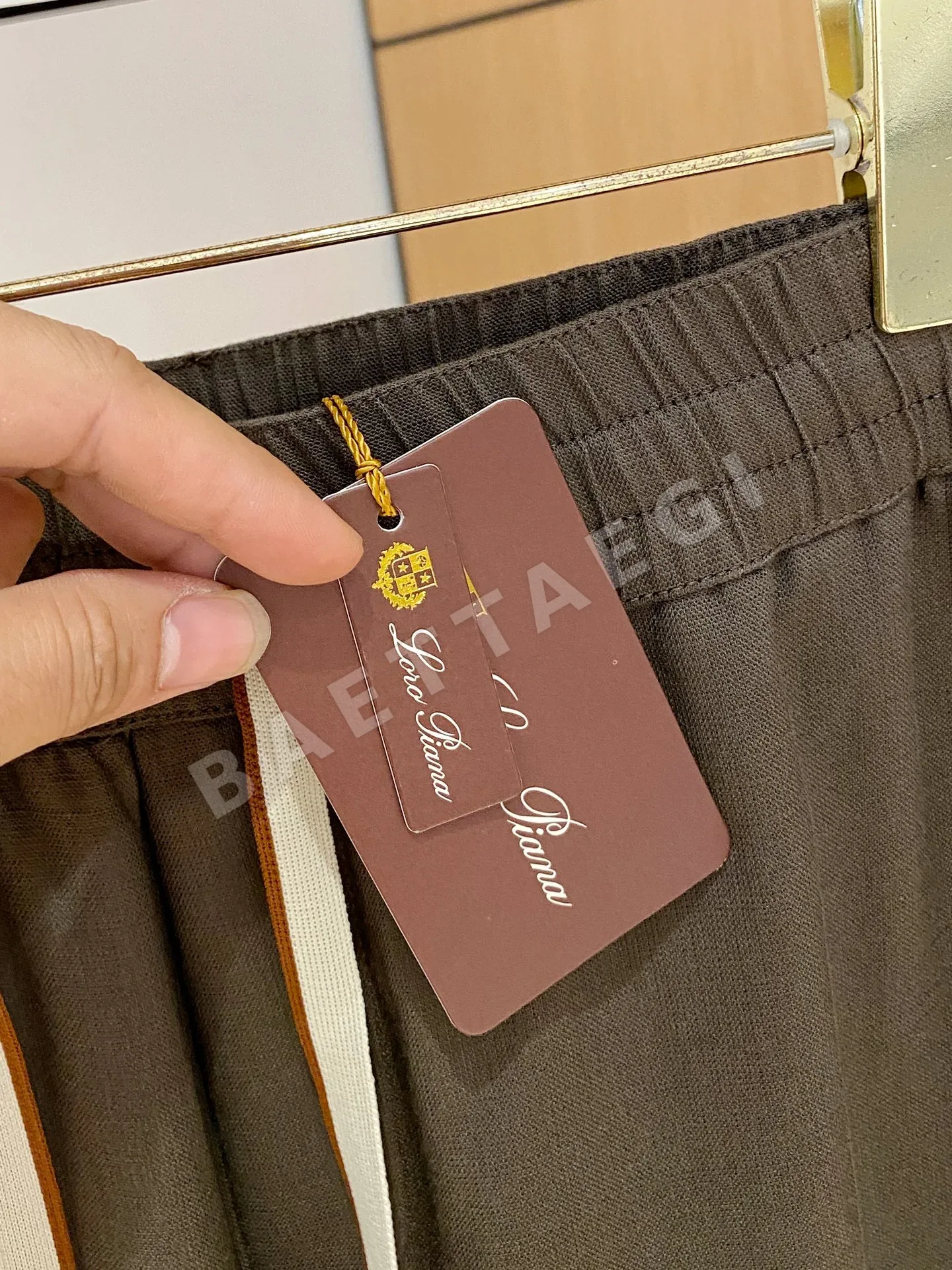 로로피아나 린넨 혼방 남성 바지 상세 이미지 5