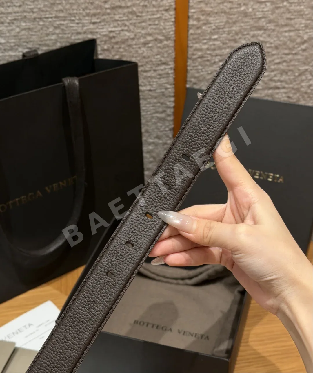보테가베네타 호스비트 D링 가죽 벨트 상세 이미지 6