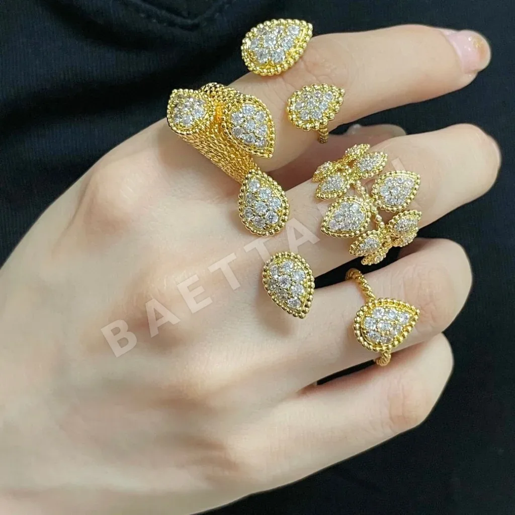 부쉐론 티어드롭 골드 반지 상세 이미지 2