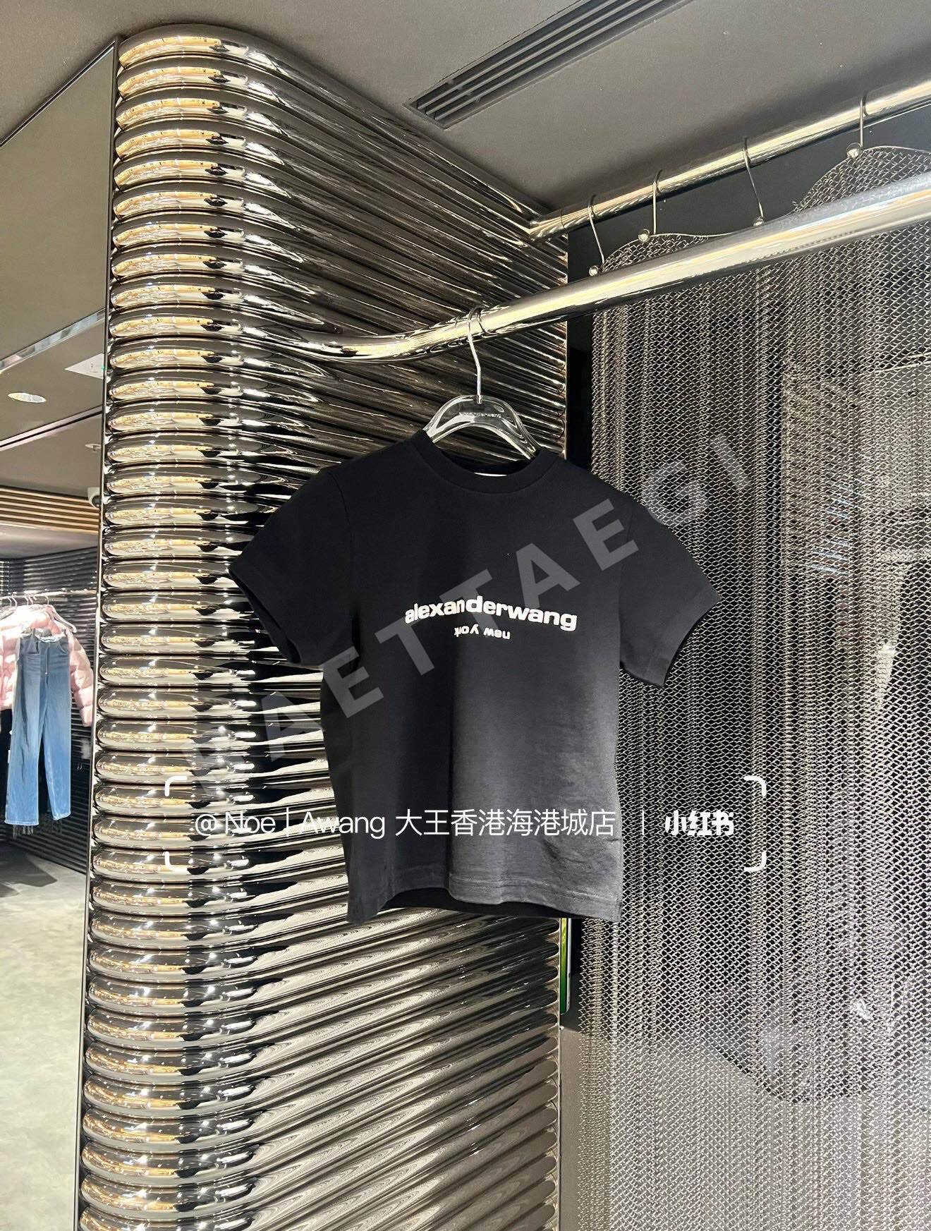 알렉산더왕 로고 크루넥 여성 반팔 티셔츠 127805