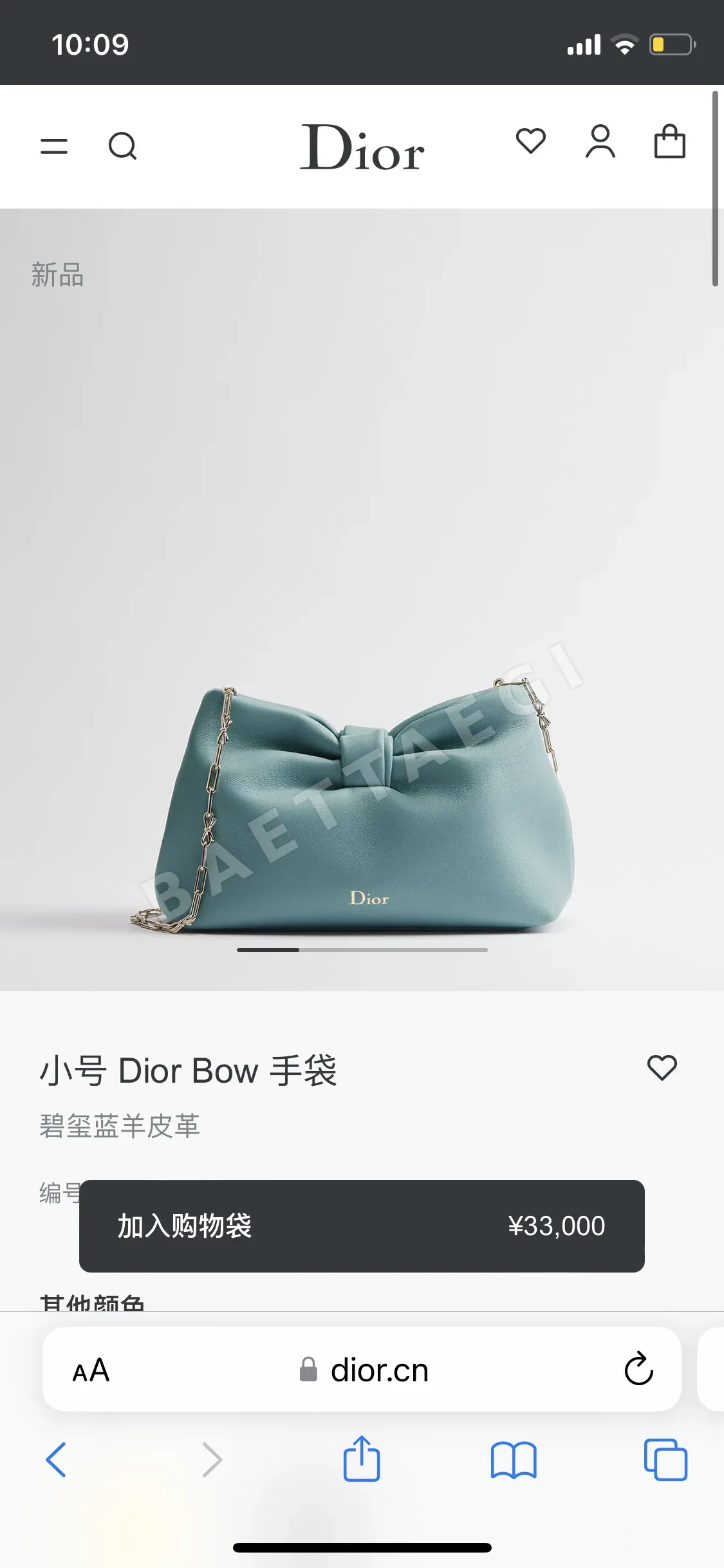 디올 보우 체인 스몰 가방 상세 이미지 2