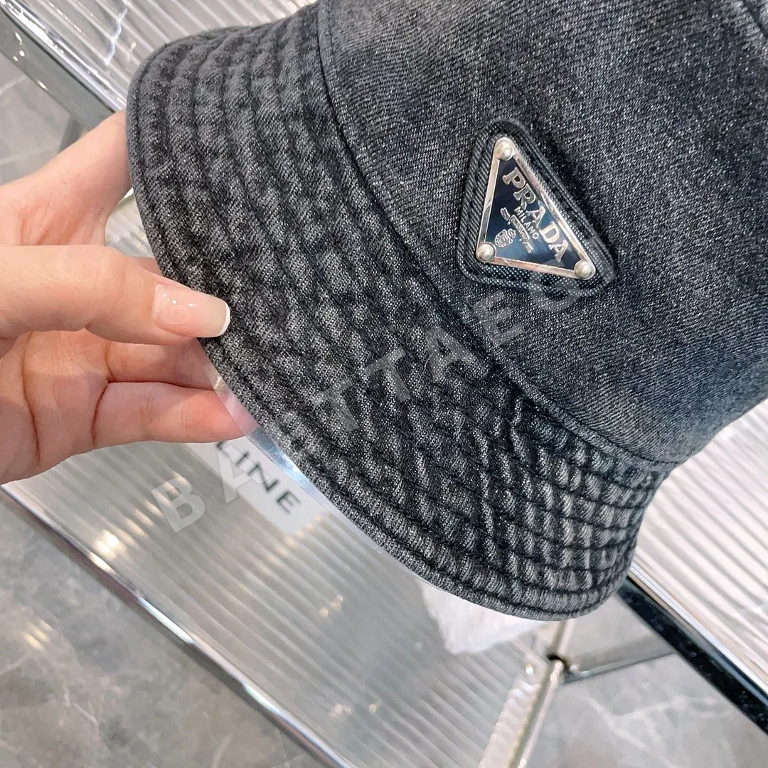 프라다 타이다이 데님 버킷햇 상세 이미지 6
