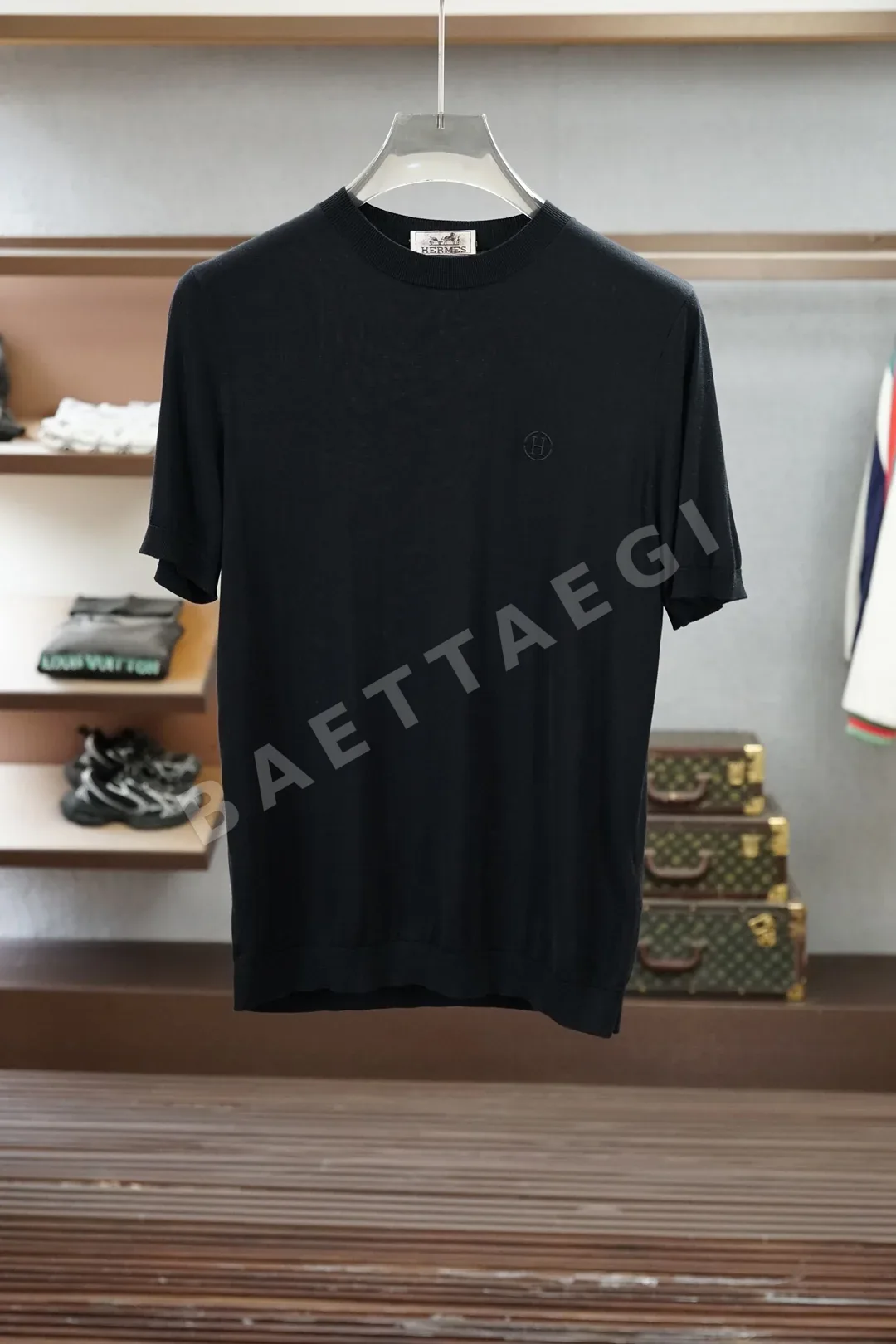 에르메스 Yili 자카드 반팔 티셔츠 상세 이미지 2