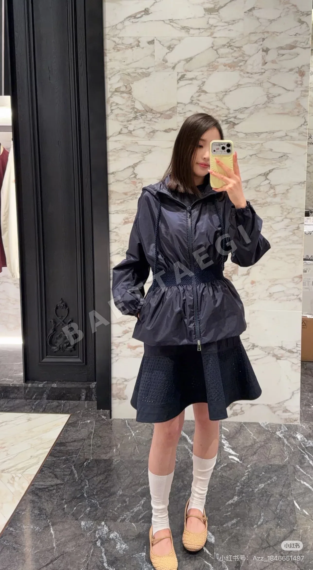몽클레르 후드 윈드브레이커 여성 자켓 163869
