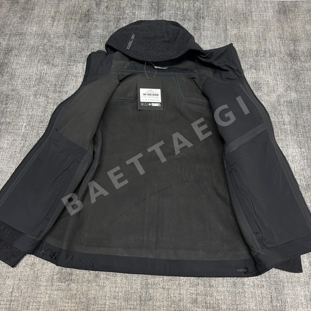 아크테릭스 [XF] 후디 블랙 205987 Arc'teryx Sawyer Wool Hoodie Black Heather 상세 이미지 5