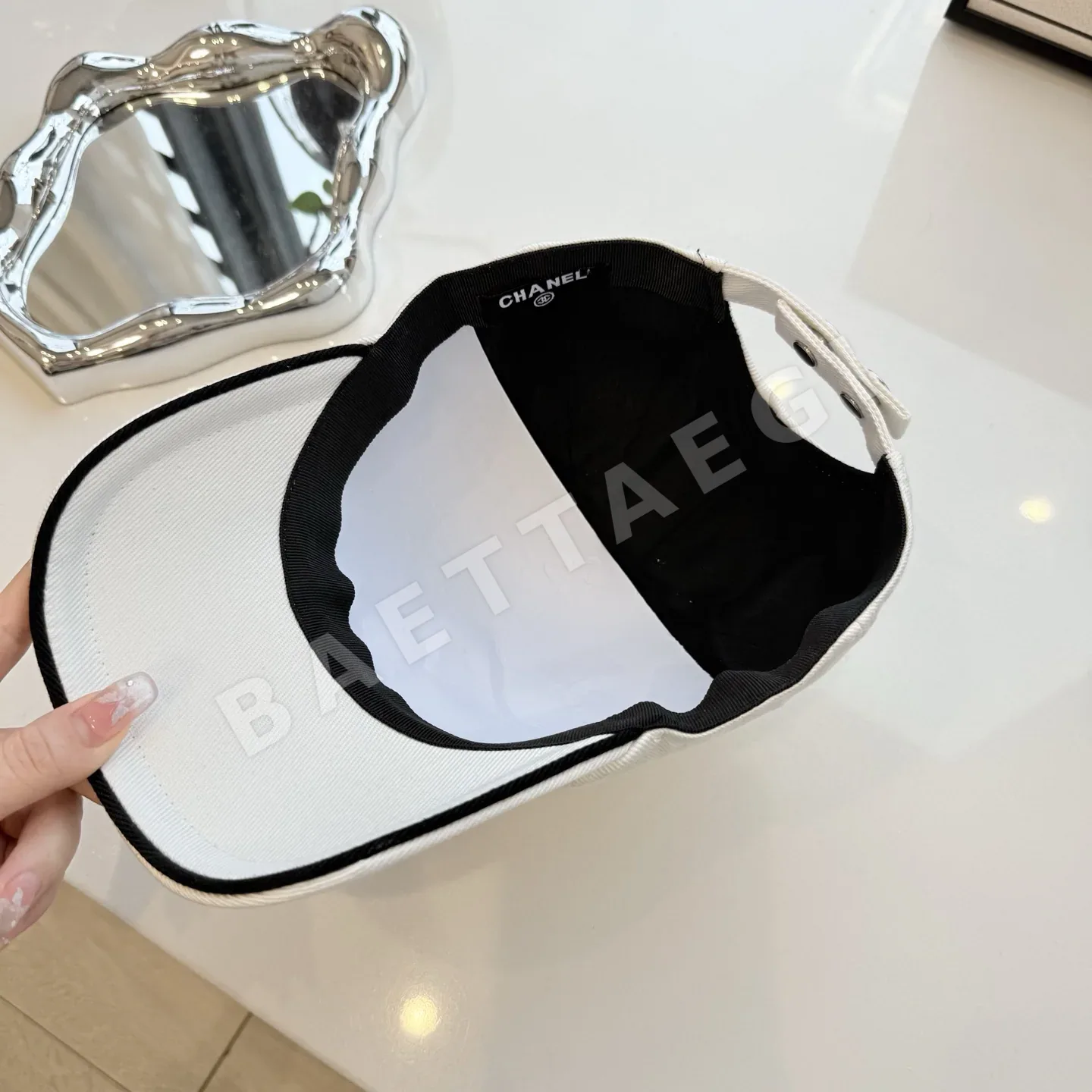 샤넬 더블 C 자수 트윌 야구모자 상세 이미지 6