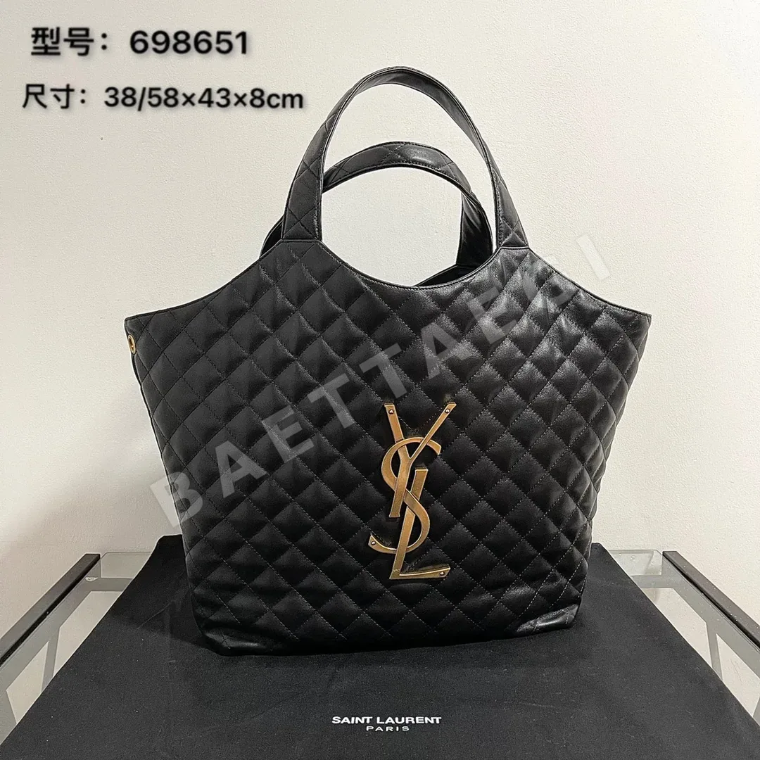 생로랑 퀼팅 양가죽 토트백 698651 11343