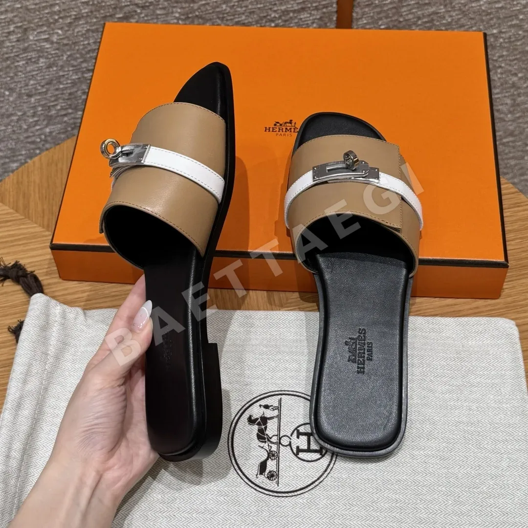 에르메스 줄리아 샌들 내추럴베이지 카프스킨 켈리 스타일 상세 이미지 8