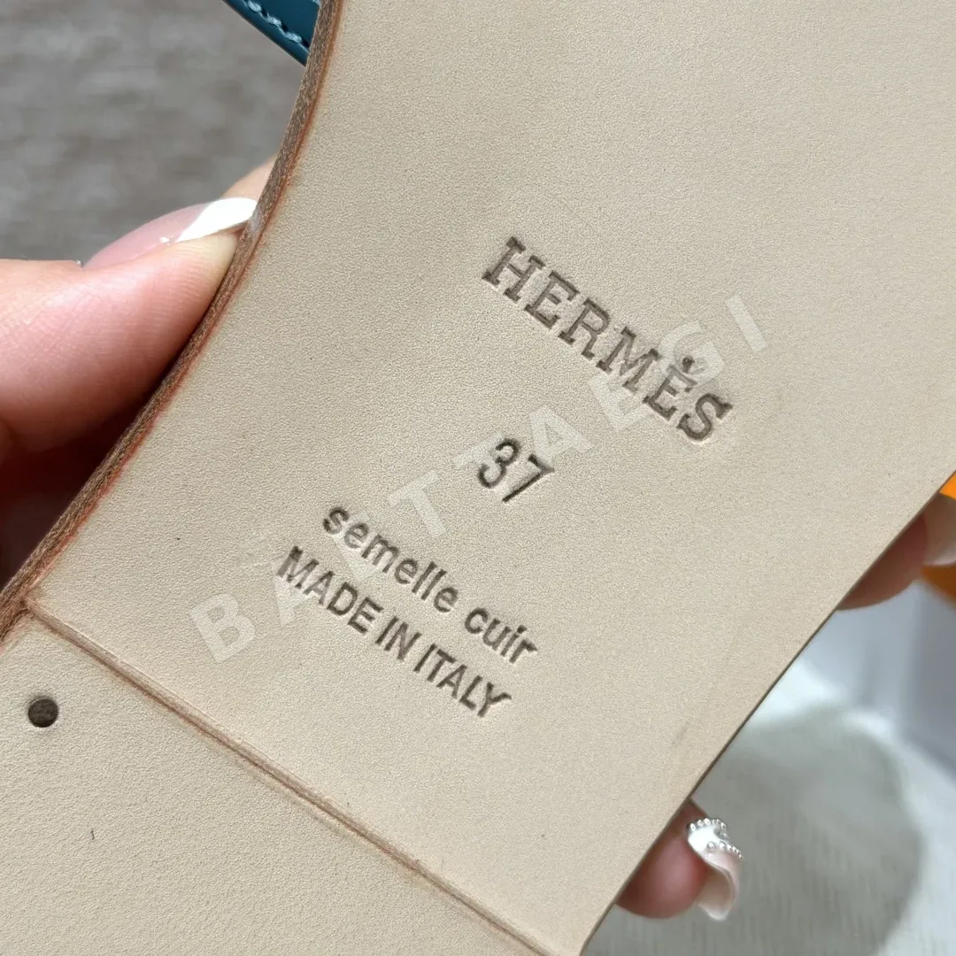 에르메스 오란 샌들 그릭블루 앨리게이터 H 컷아웃 상세 이미지 7