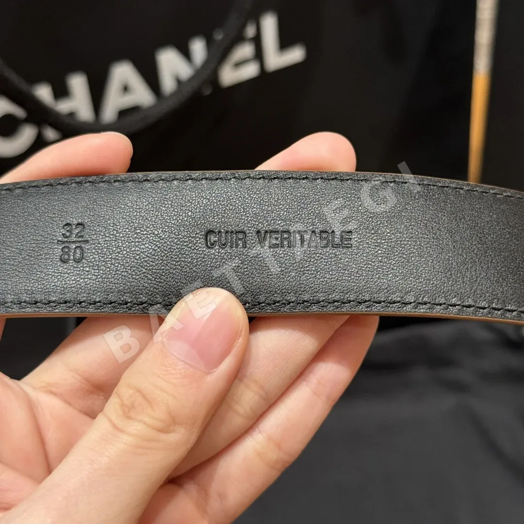샤넬 램스킨 더블 C 메탈 로고 벨트 상세 이미지 8