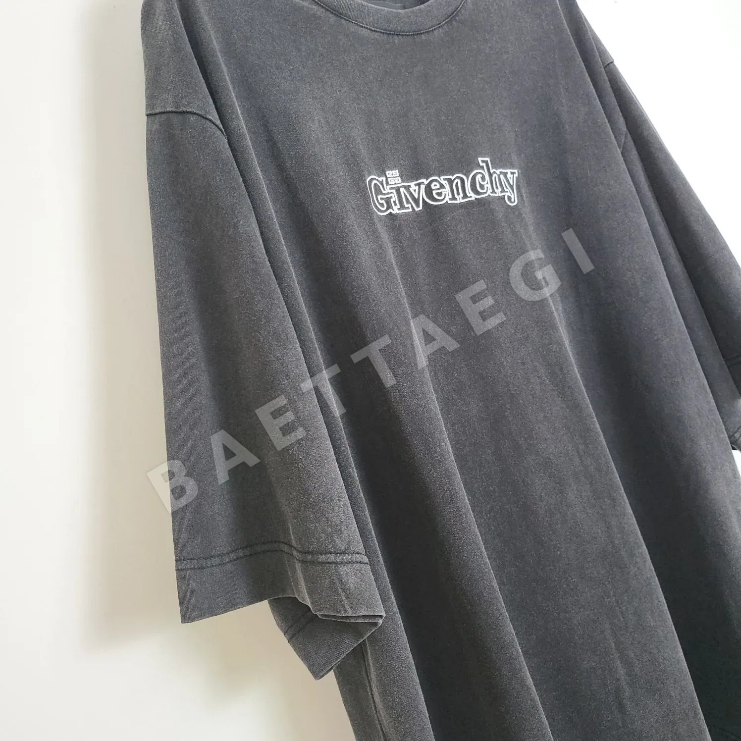 스톤아일랜드 워싱 자수 오버핏 반팔 티셔츠 817 상세 이미지 5