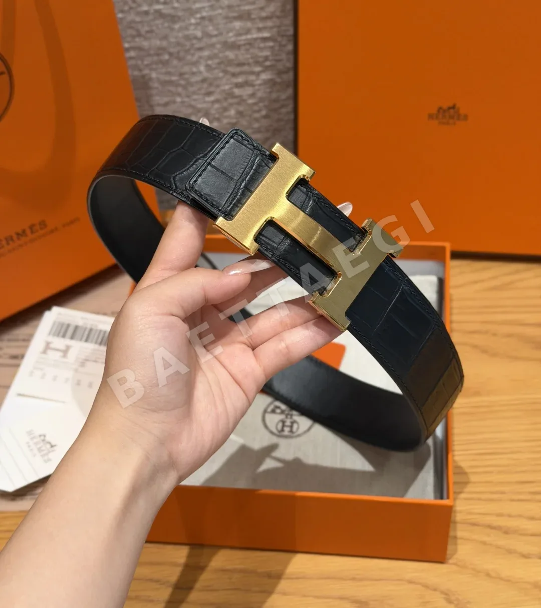 에르메스 H 콘스턴스 리버시블 가죽 벨트 상세 이미지 5