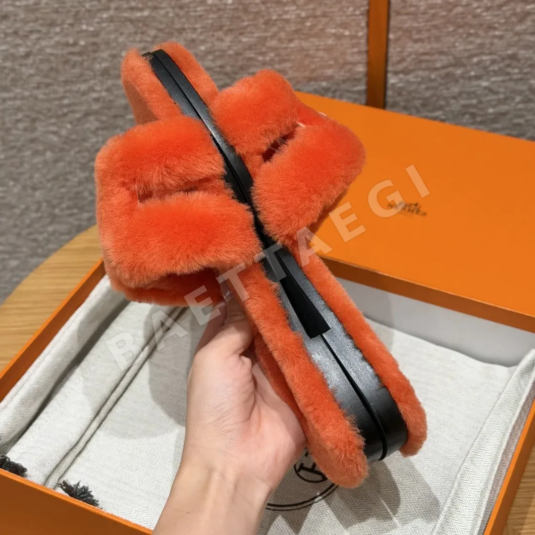 에르메스 오란 샌들 로열 울 가죽 H 컷아웃 상세 이미지 9