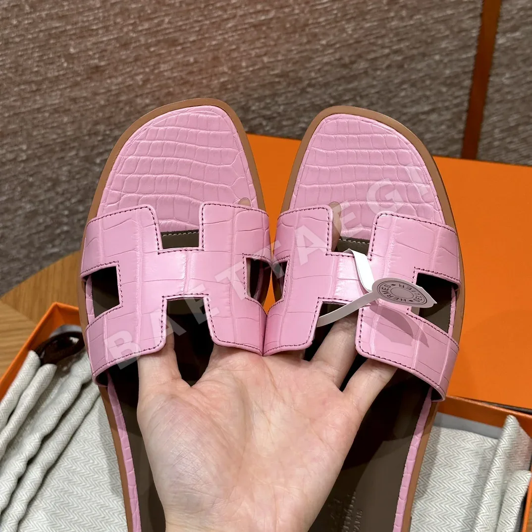 에르메스 오란 샌들 핑크 악어가죽 샌들 8576 상세 이미지 4