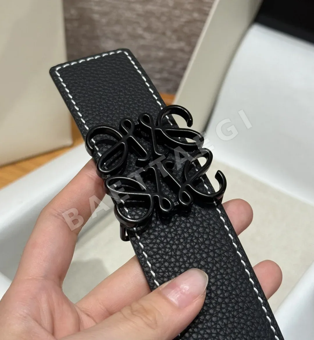 로에베 아나그램 양면 가죽 벨트 상세 이미지 7