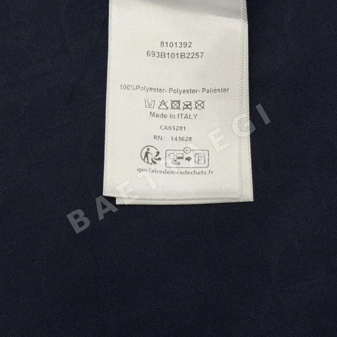 디올 오블리크 모노그램 실크 혼방 남성 반팔 티셔츠 상세 이미지 9