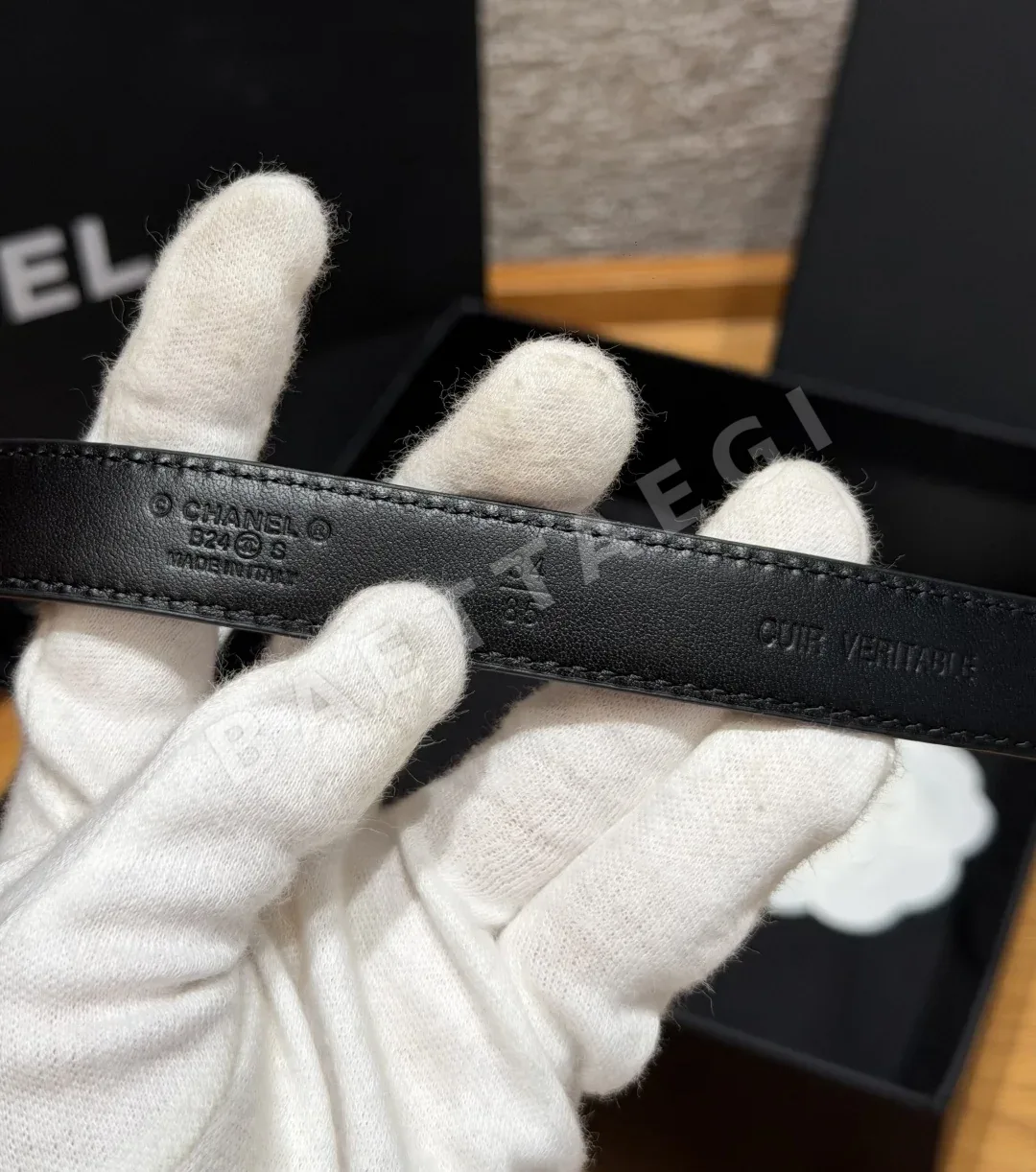 샤넬 퀼팅 램스킨 벨트 20mm 상세 이미지 5