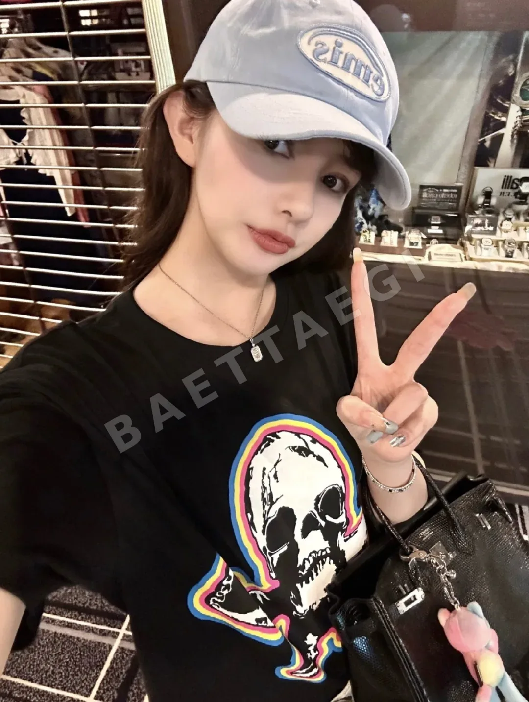 크롬하츠 포티 컬러풀 스컬 남성 반팔 티셔츠 상세 이미지 5