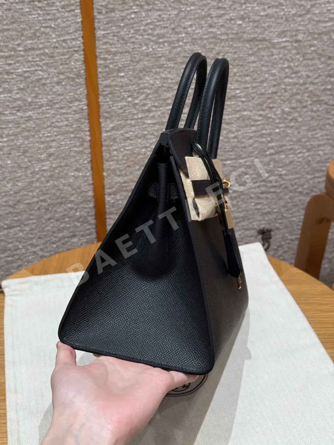 에르메스 버킨 25 블랙 가방 상세 이미지 3