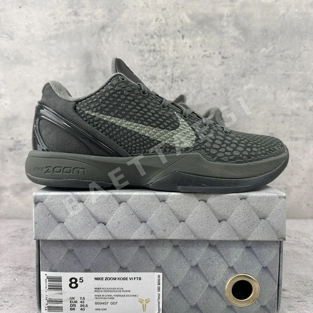 나이키 코비 6 869467-007 200985 Nike Kobe 6 Black Mamba Collection Fade To Black ZK6