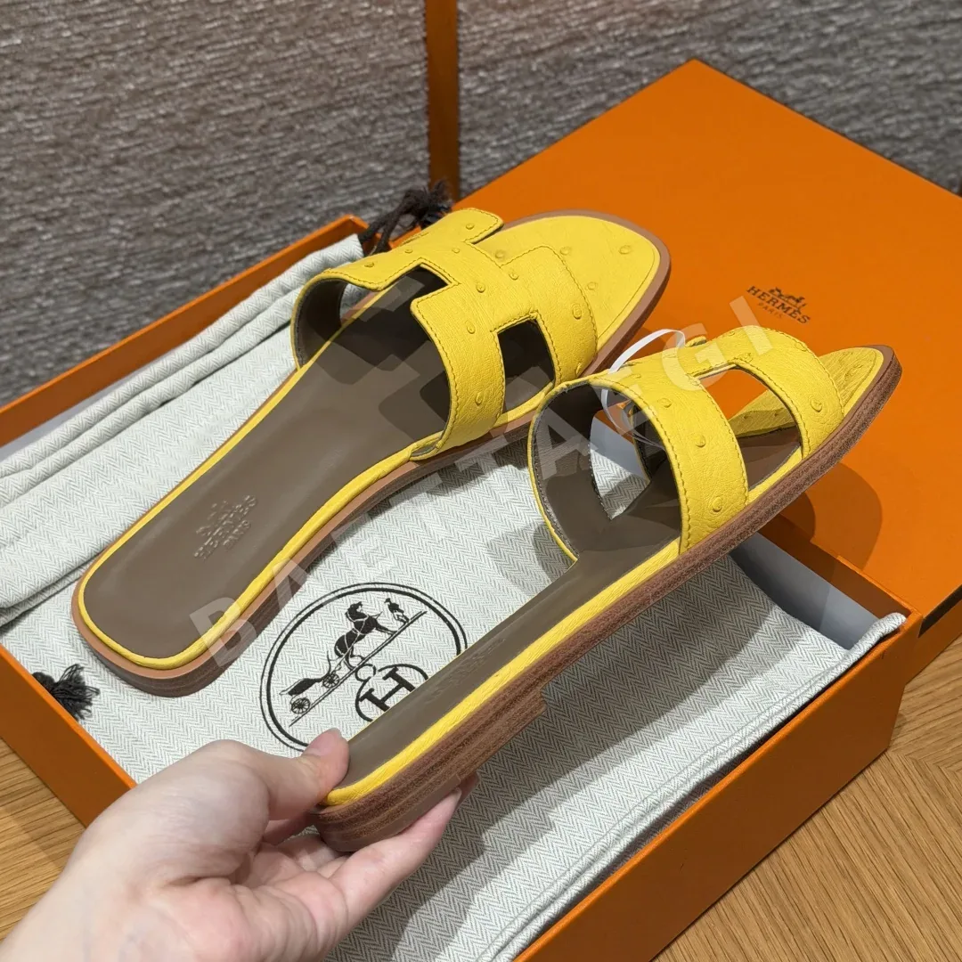 에르메스 오란 타조가죽 샌들 상세 이미지 5