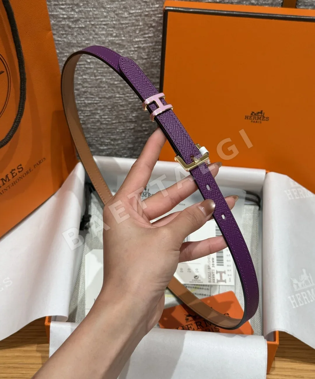 에르메스 팝 H 에포슨 카프스킨 벨트 상세 이미지 3