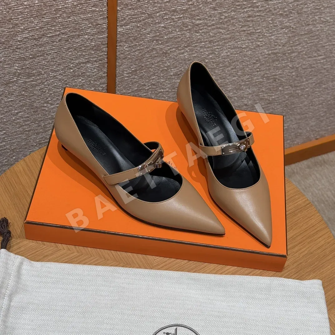 에르메스 키아라 40 Natural Calfskin 하이힐 상세 이미지 8