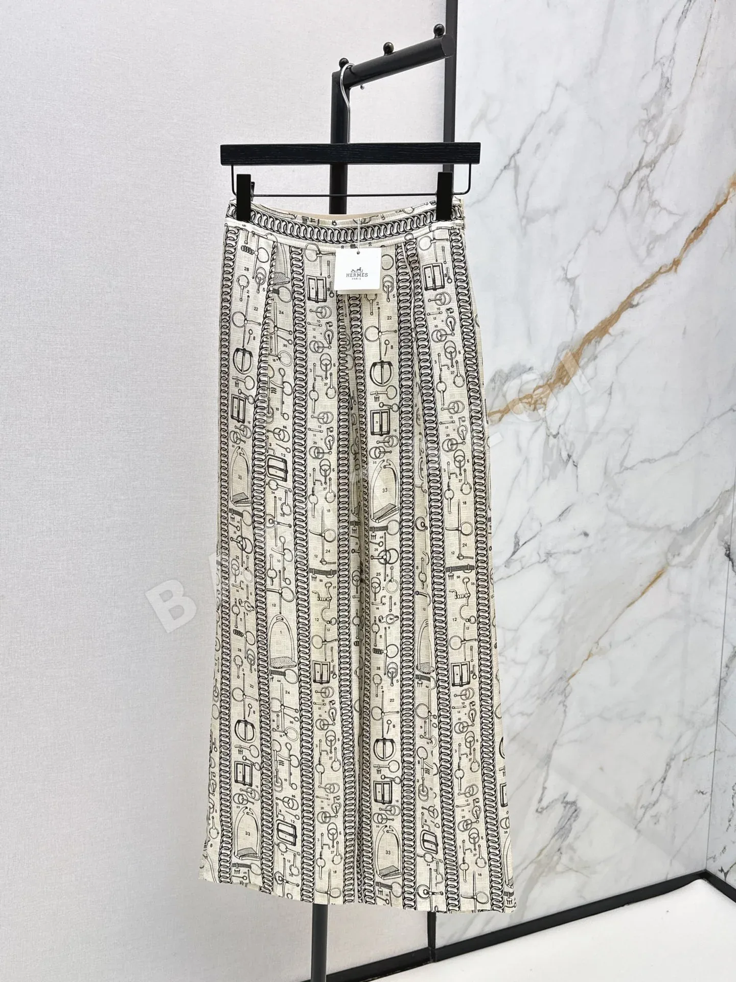 에르메스 실크 프린트 여성 바지