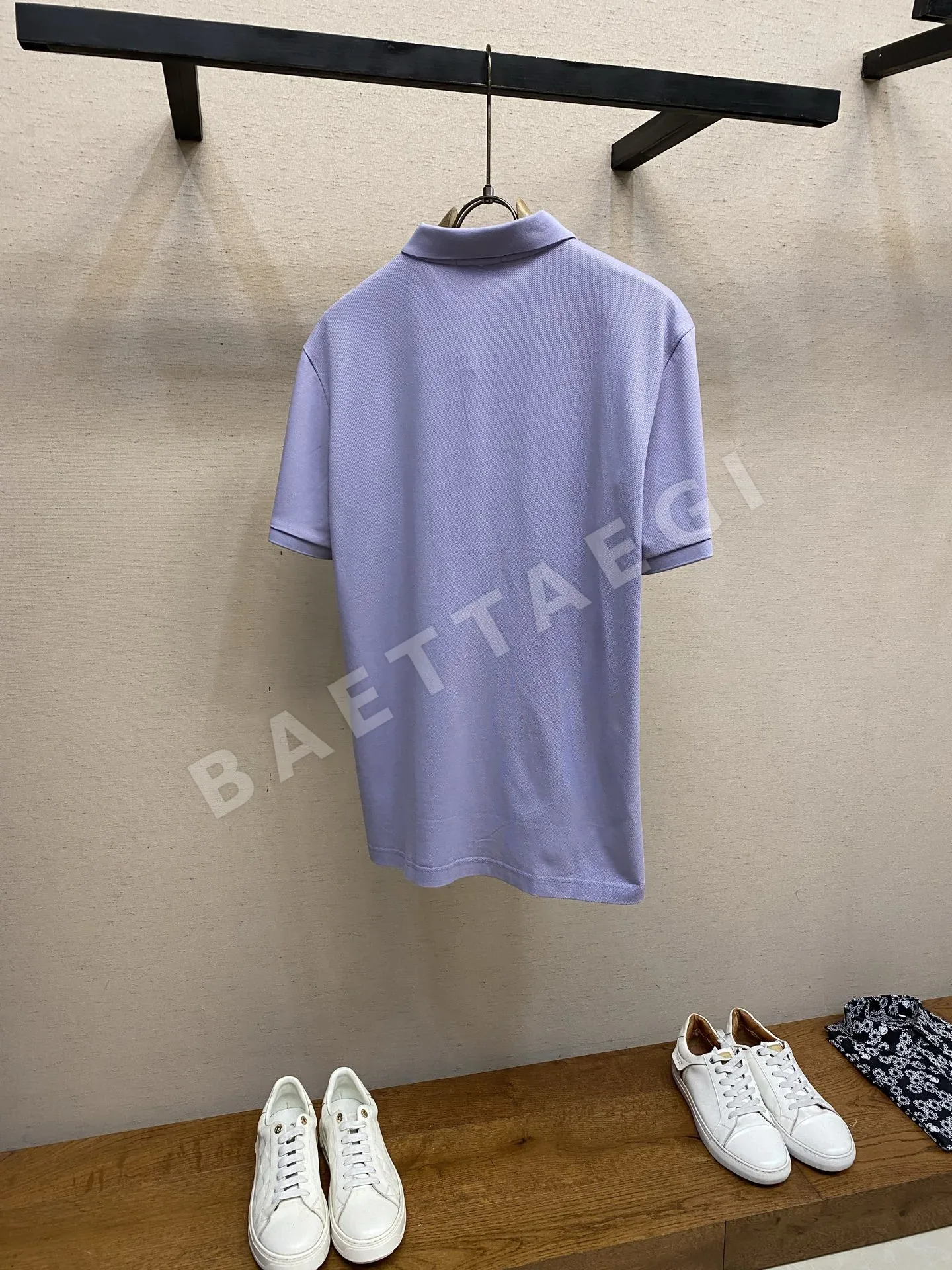 브루넬로쿠치넬리 남성 코머 면 피케 메시 반팔 폴로셔츠 상세 이미지 2
