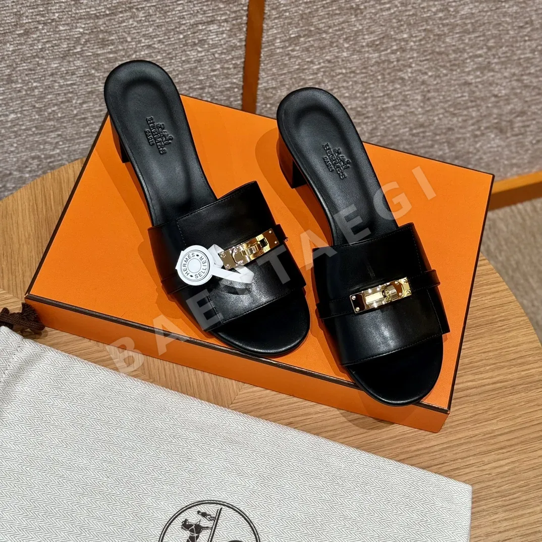 에르메스 지지 켈리 블랙 하이힐 신발 8358 상세 이미지 9