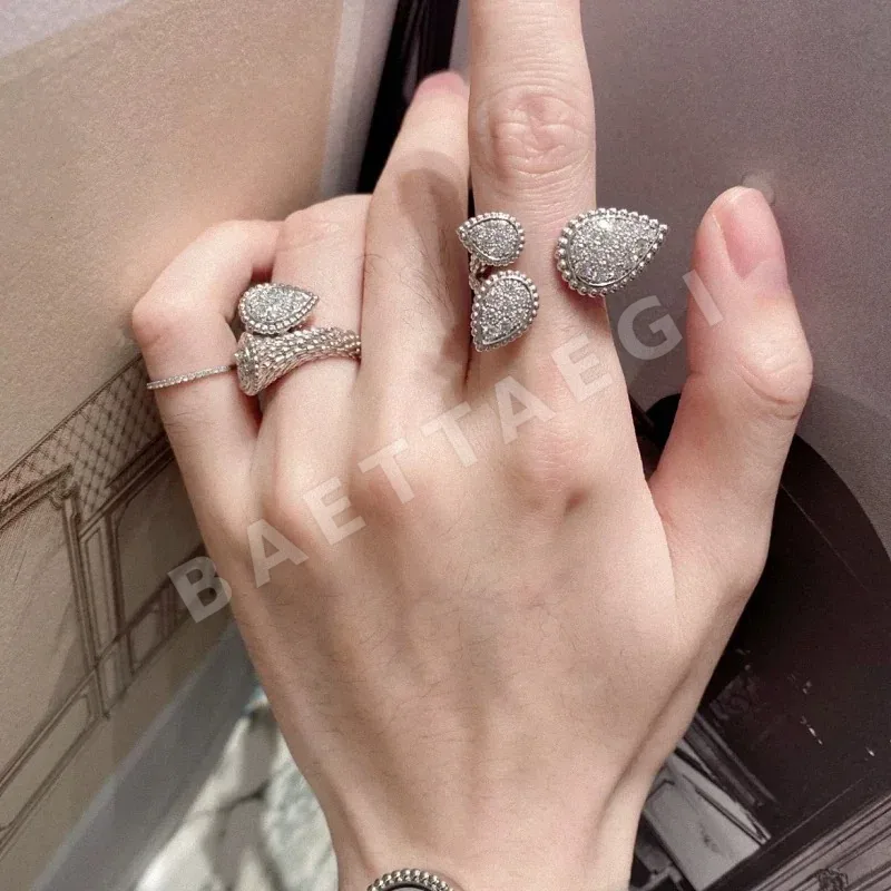 부쉐론 티어드롭 오픈 반지 상세 이미지 3