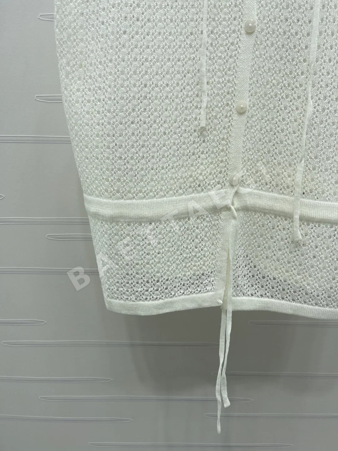 로에베 크로셰 시스루 후드 니트 베스트 상세 이미지 5