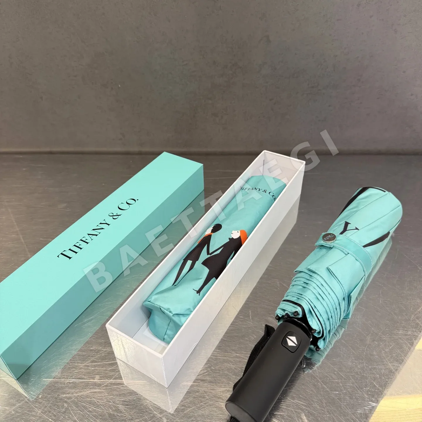 티파니 전자동 접이식 자외선 차단 우산 상세 이미지 2