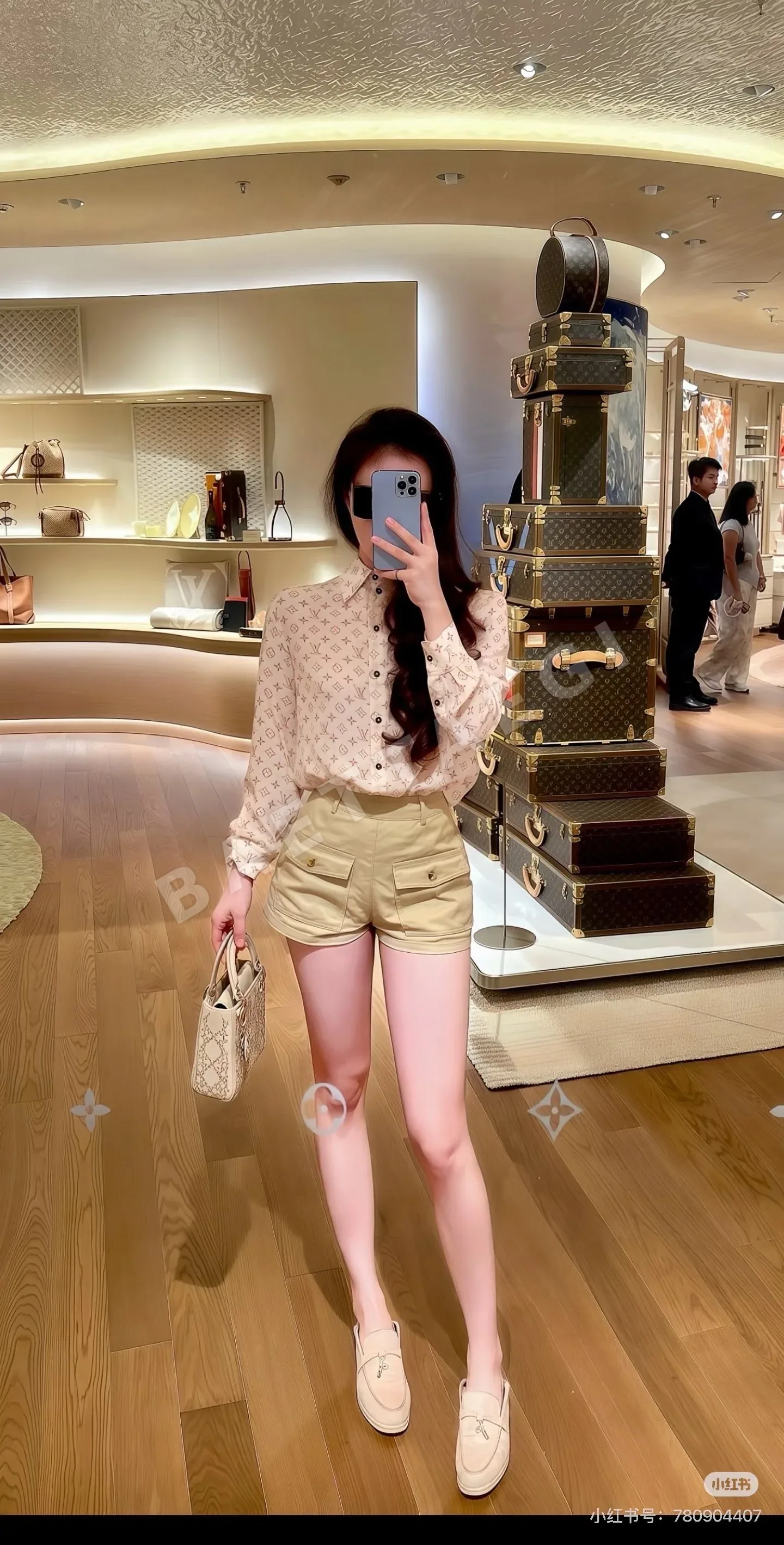 루이비통 모노그램 프린트 실크 셔츠 102353