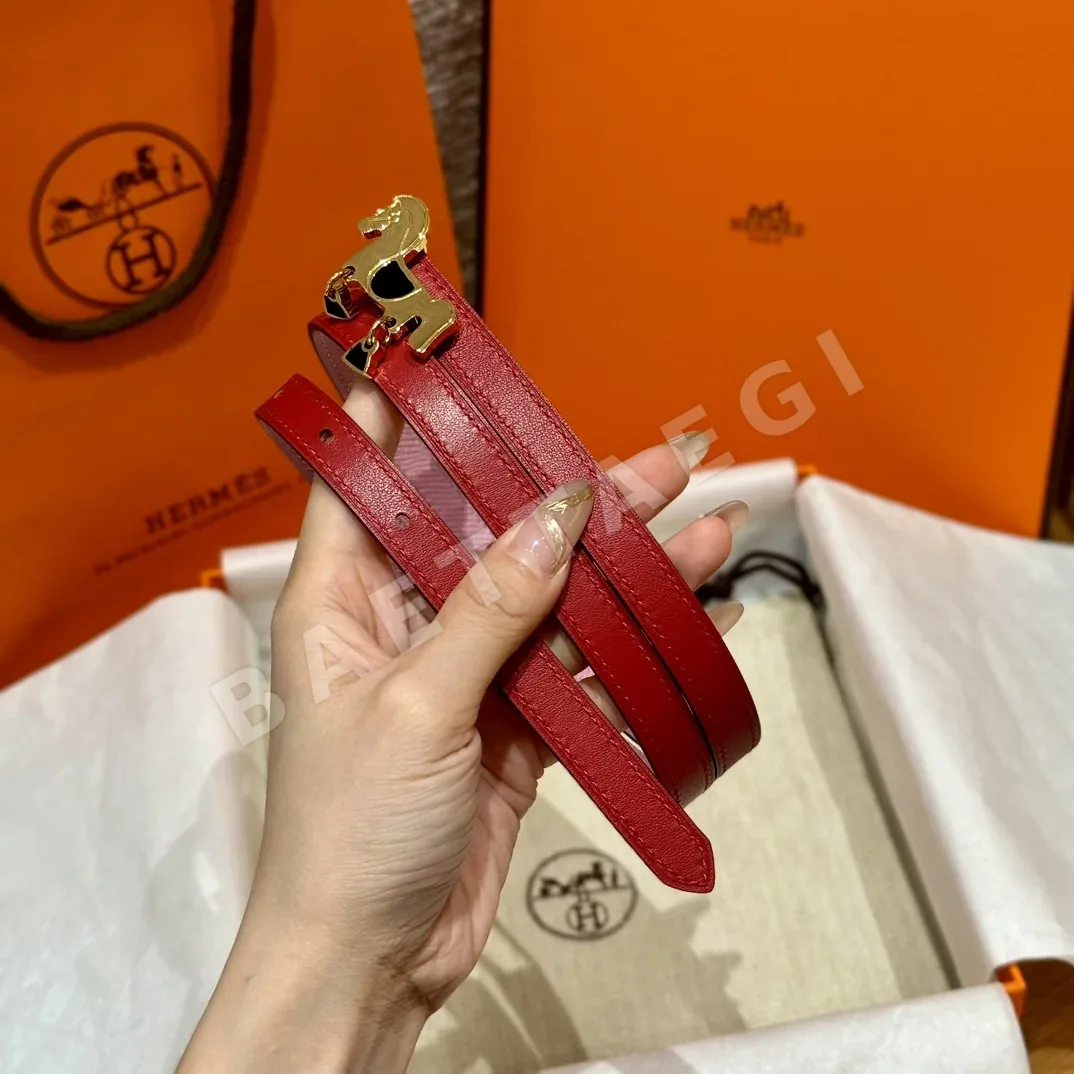 에르메스 포니 버클 양면 가죽 벨트 175244