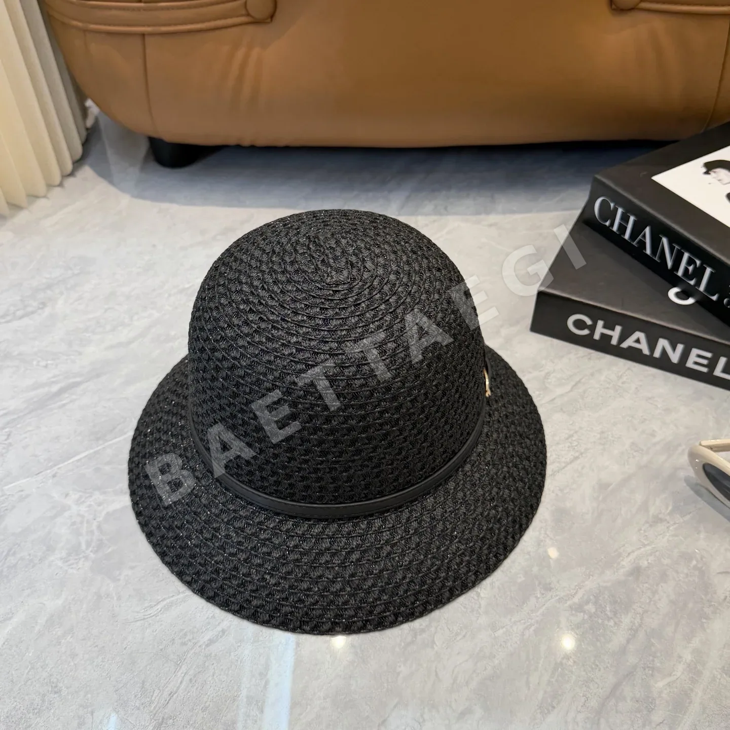 미우미우 프렌치 스타일 여성용 메시 밀짚모자 상세 이미지 3