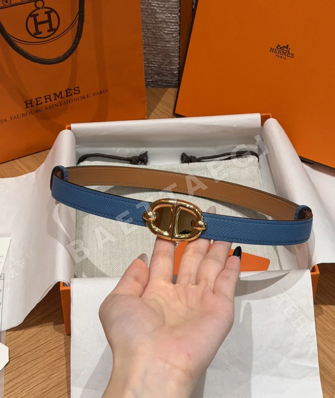 에르메스 H 버클 앱송 카프스킨 벨트 177743
