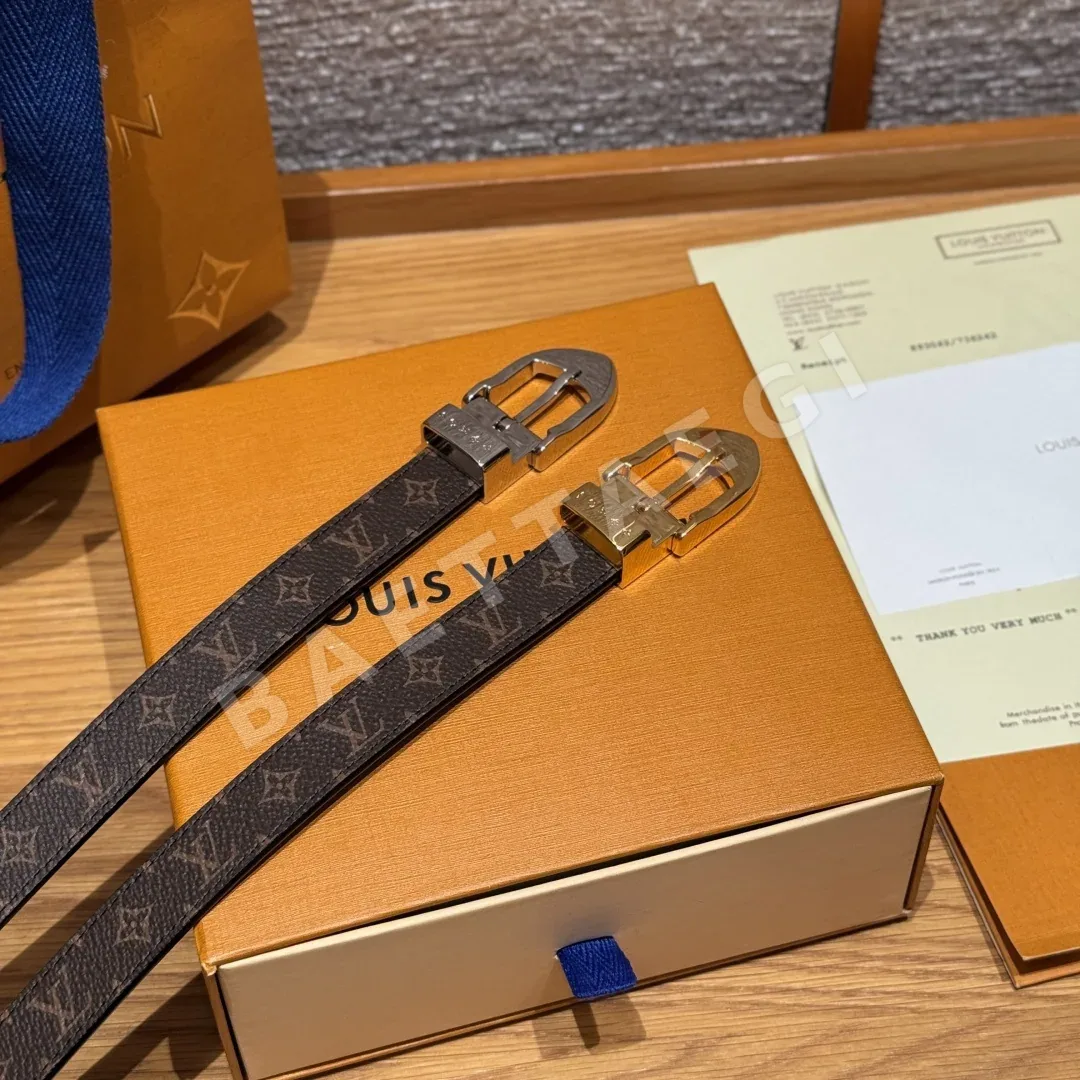 루이비통 20mm 모노그램 플라워 가죽 벨트 상세 이미지 4