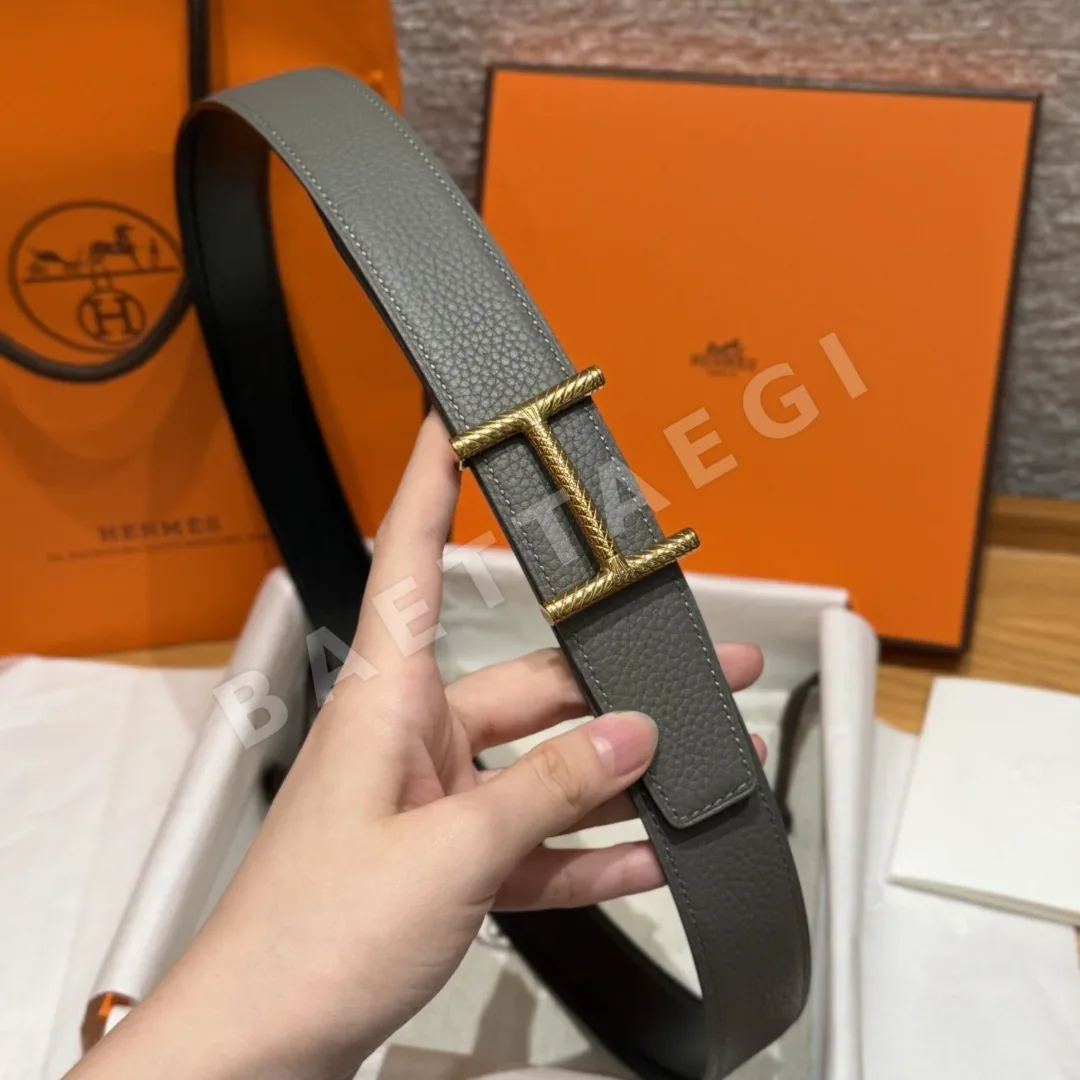 에르메스 Hisso 리버시블 가죽 벨트 상세 이미지 3