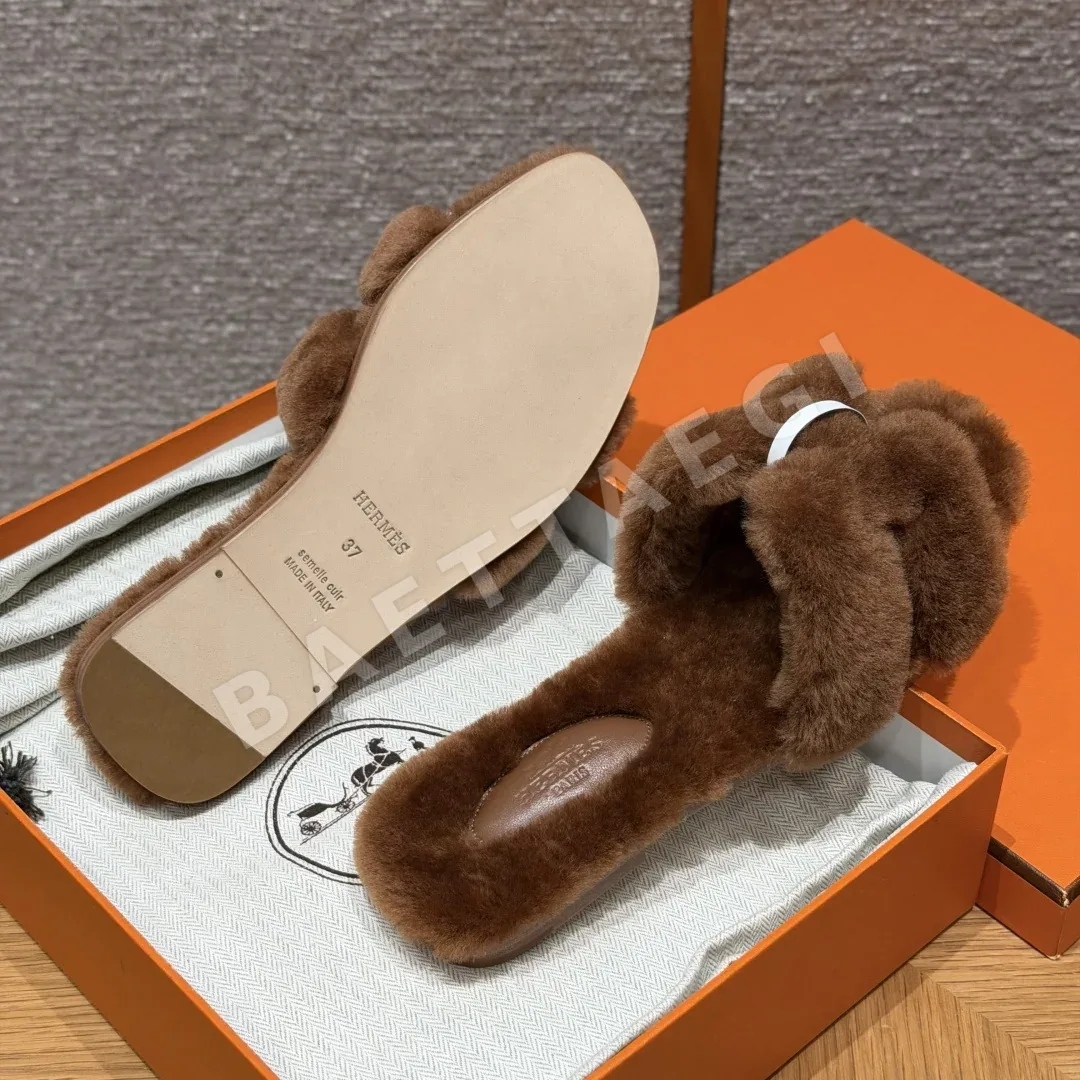 에르메스 오란 샌들 내추럴 울 레더 H 컷아웃 상세 이미지 7