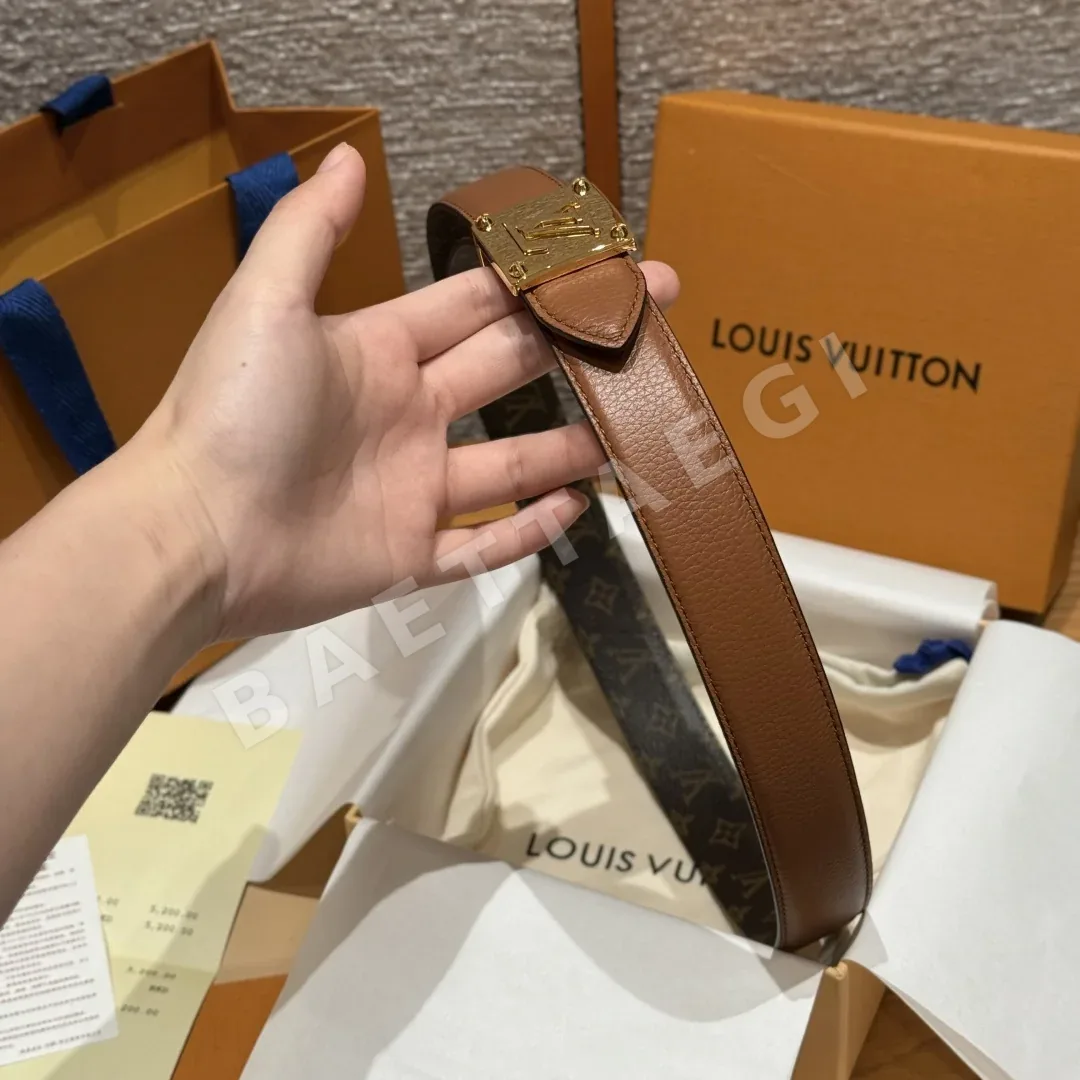 루이비통 플라워그램 라운드 30mm 양면 벨트 상세 이미지 4
