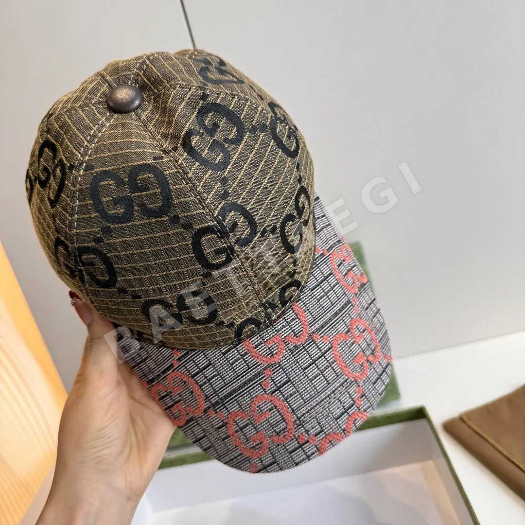 구찌 더블 G 체크 베이스볼 캡 상세 이미지 4