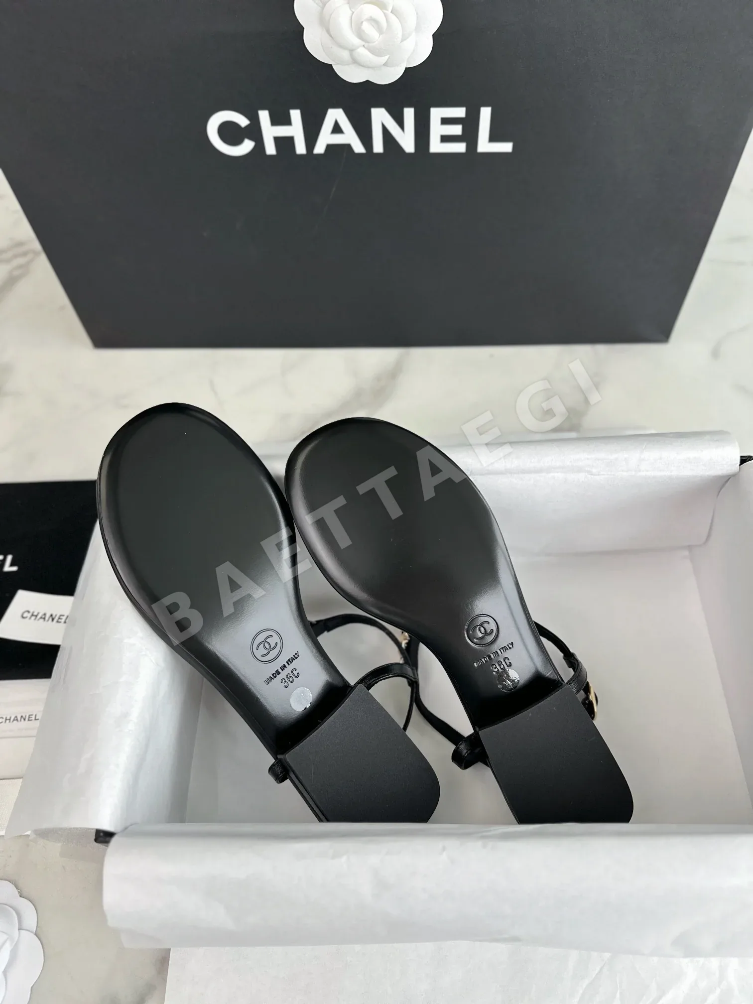 샤넬 하트 진주 버클 블랙 샌들 3261 상세 이미지 9