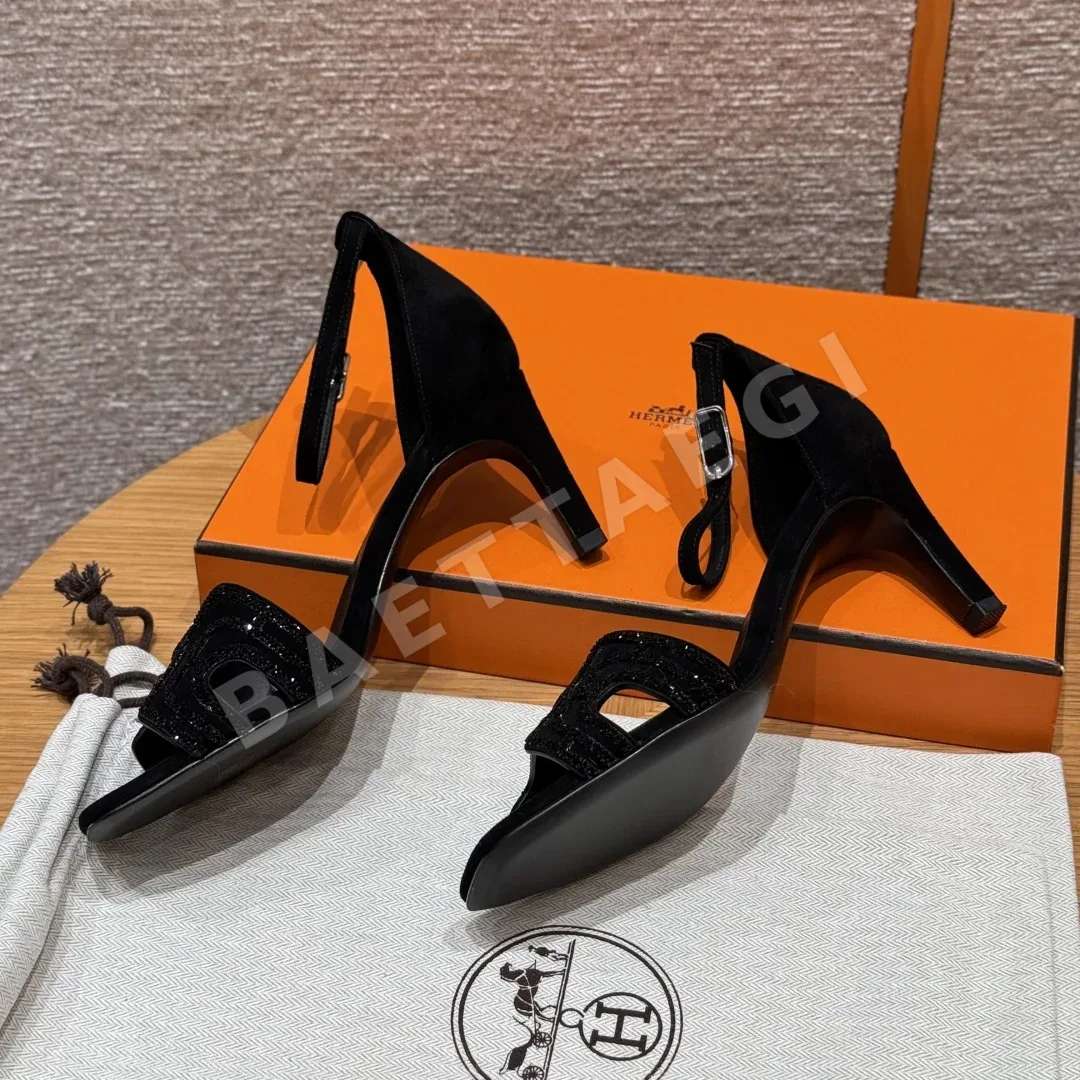 에르메스 조이70 펌프스 블랙 스웨이드 상세 이미지 2