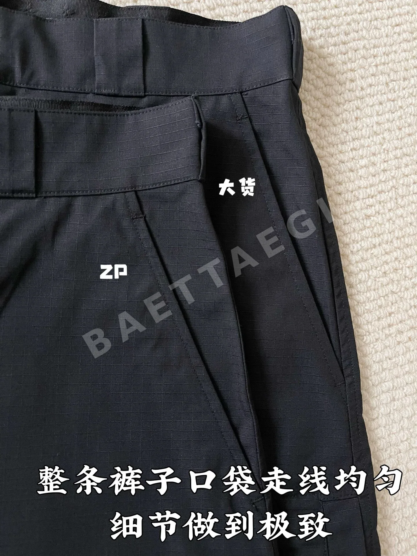 루이비통 내구성 코튼 카고 반바지 상세 이미지 5