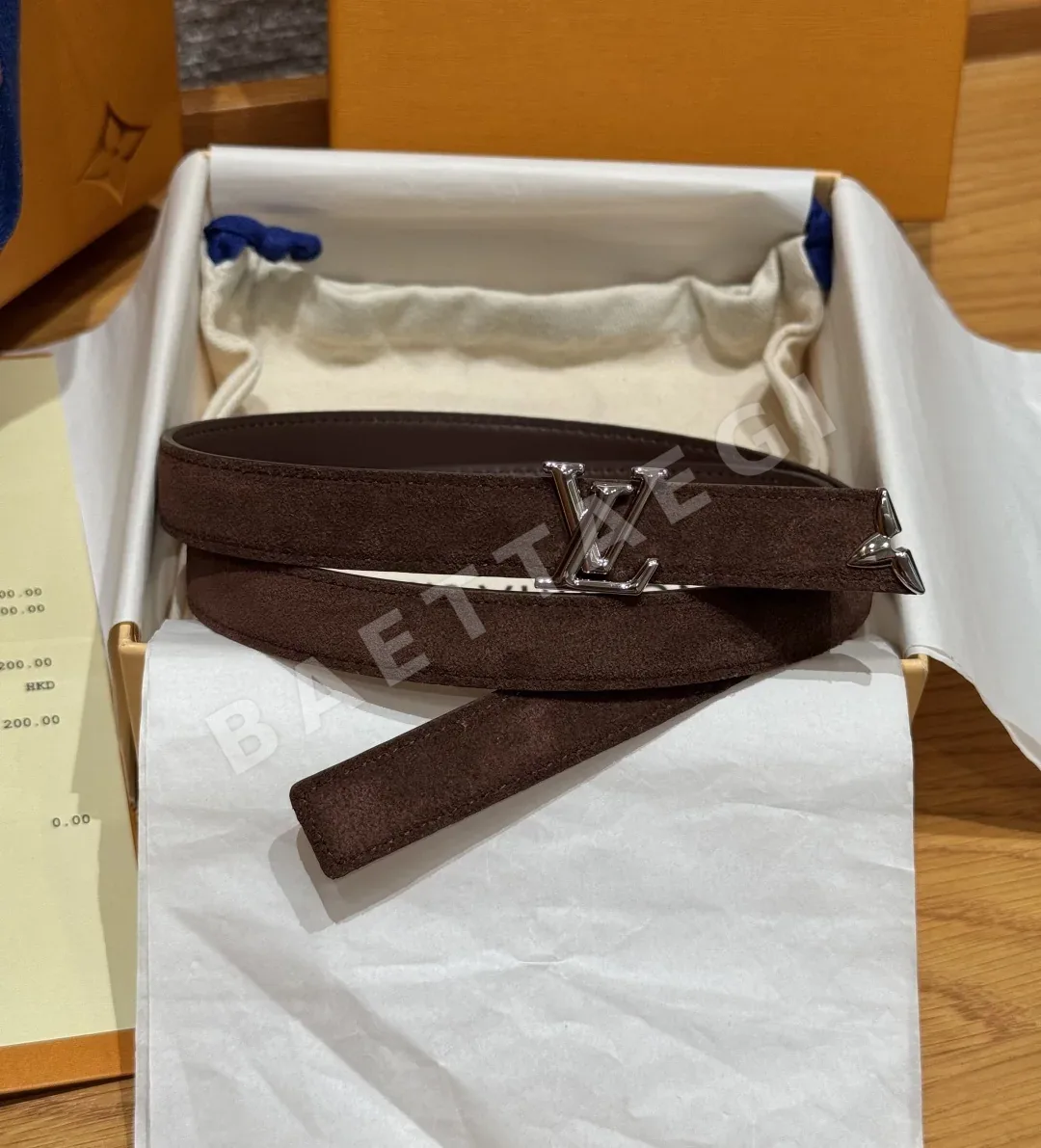 루이비통 20mm 리버시블 스웨이드 가죽 벨트 173094