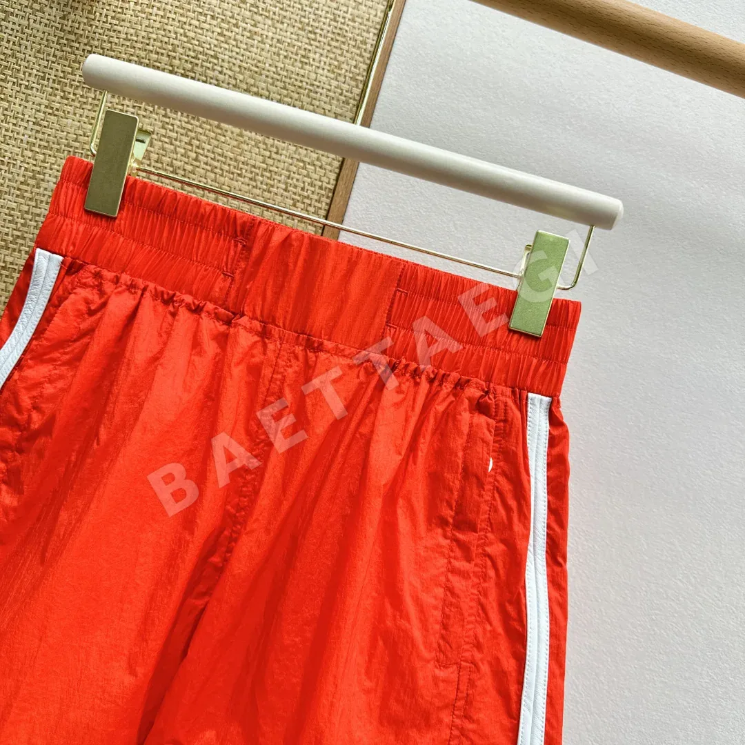 샤넬 램스킨 트림 하이웨스트 컬러블록 여성 액티브웨어 반바지 상세 이미지 5