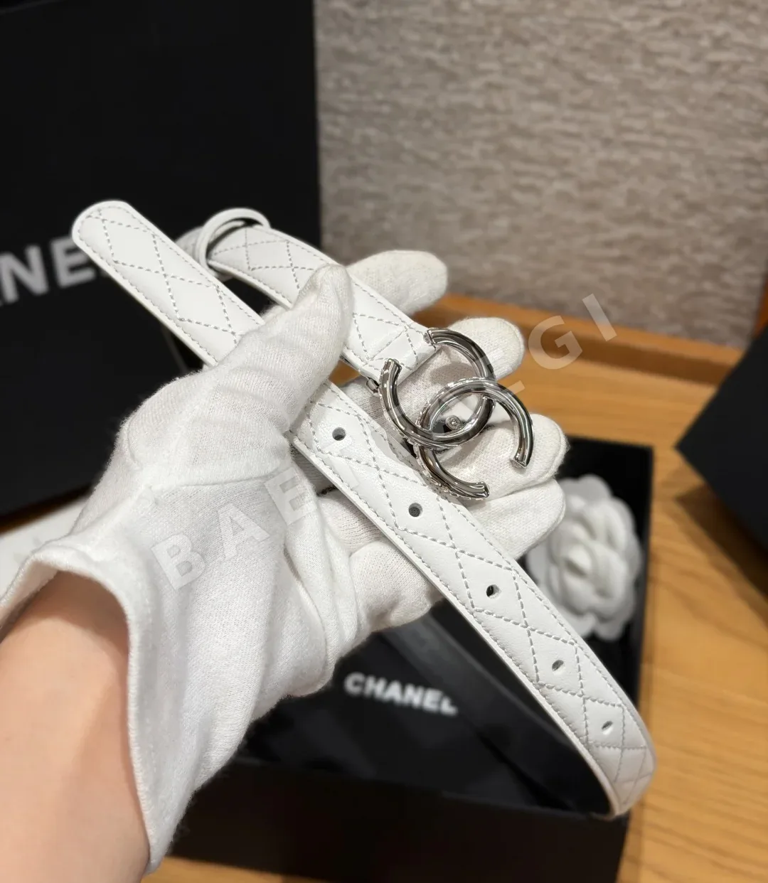 샤넬 퀼팅 램스킨 벨트 20mm 상세 이미지 8